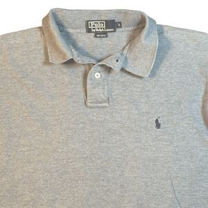 VTG Polo Ralph Lauren Polo Shirt Heather BLUE Preppy Old Money 90s Men's L